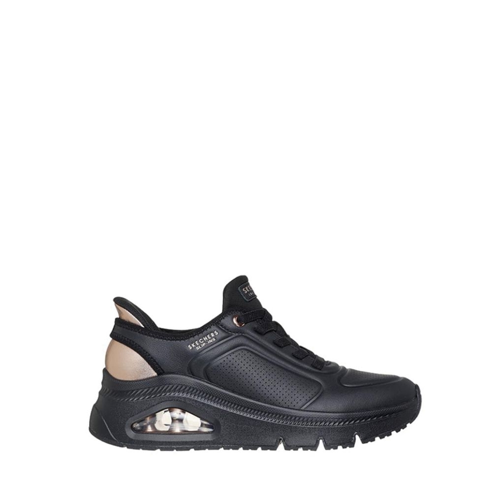 Sepatu Sneaker Wanita Skechers Slip-Ins Uno Icon - Hitam original