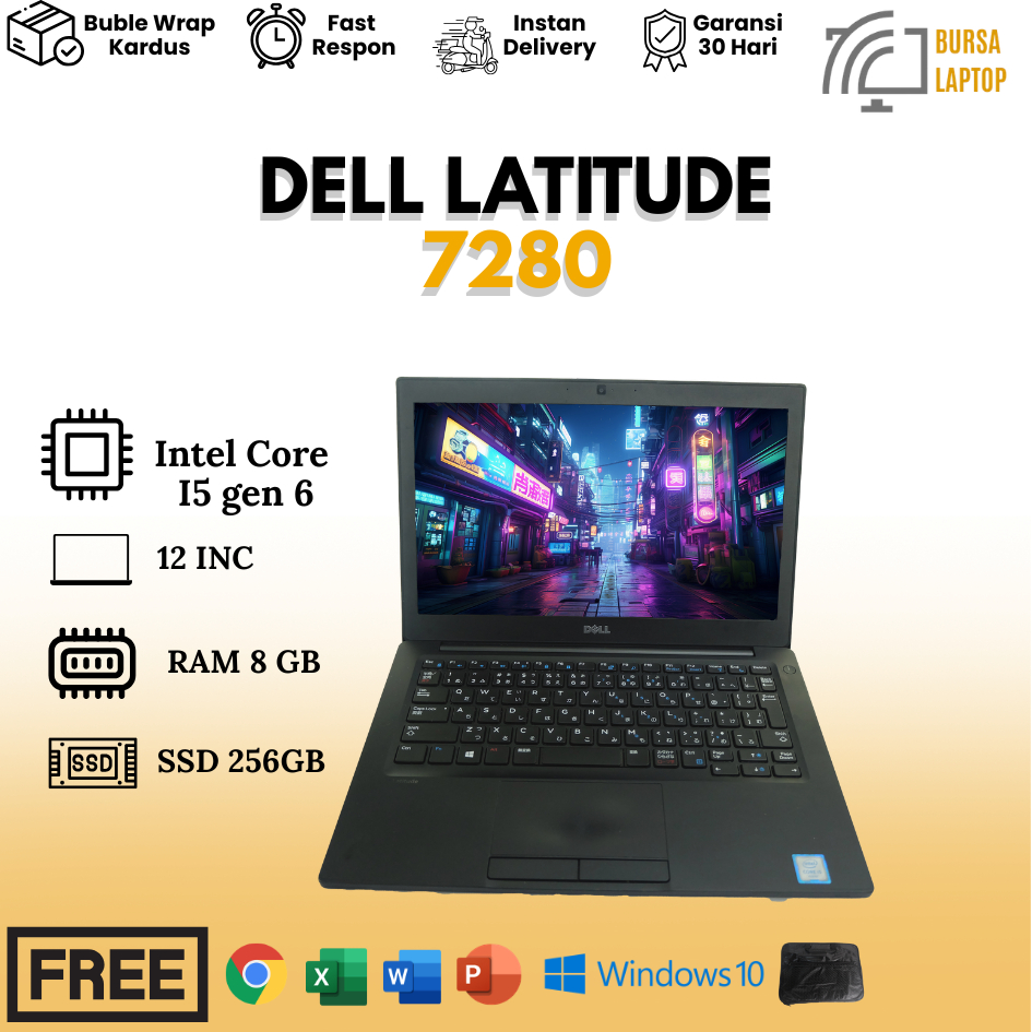 Dell Latitude 7280 Core I5 I7 Ram 8gb Ssd 256gb Murah Bergaransi
