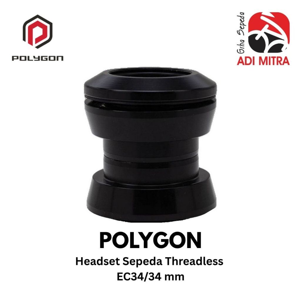 Polygon Headset Sepeda Threadless EC34/34 mm Bearing Bisa Untuk Polygon Monarch