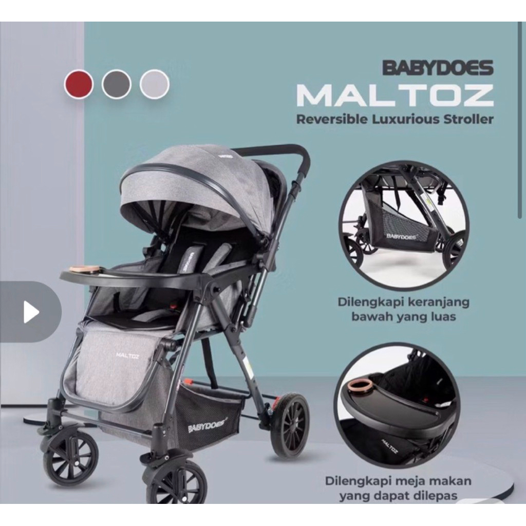 babydoes stroller maltoz grey