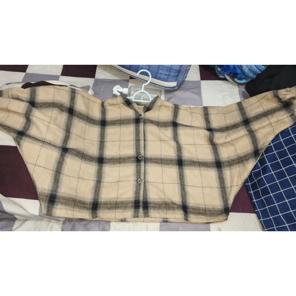 pl kemeja tamara batwing flanel oversize