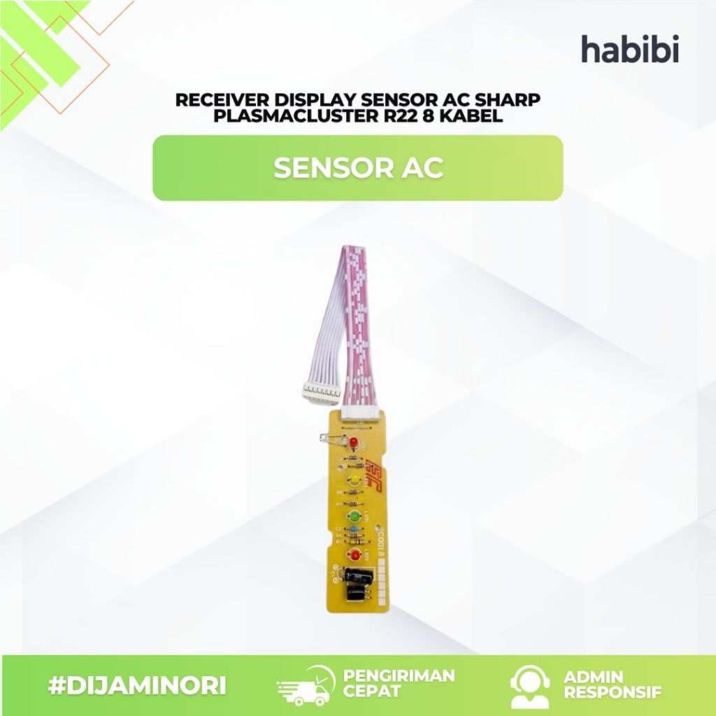 MODUL SENSOR AC SHARP PLASMACLUSTER SOKET 8 KABEL R22