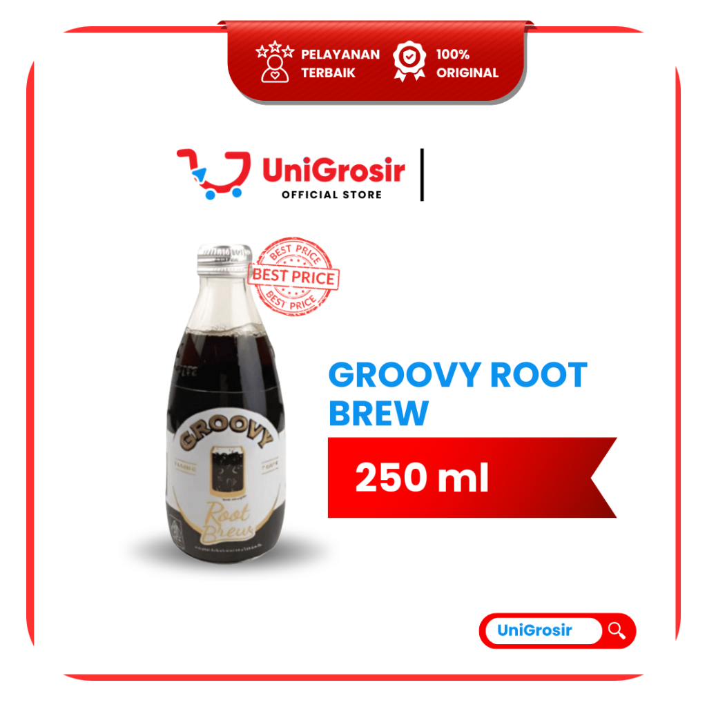 [UniGrosir] GROOVY ROOTBREW SODA DRINK ROOT BEER BOTTLE BOTOL ~ 250 ml