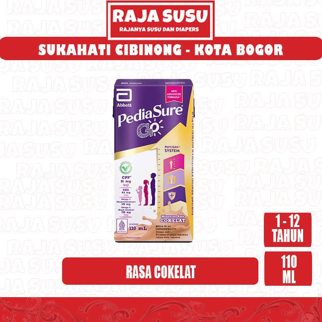 PEDIASURE GO COKLAT UHT 110 ML - RAJA SUSU