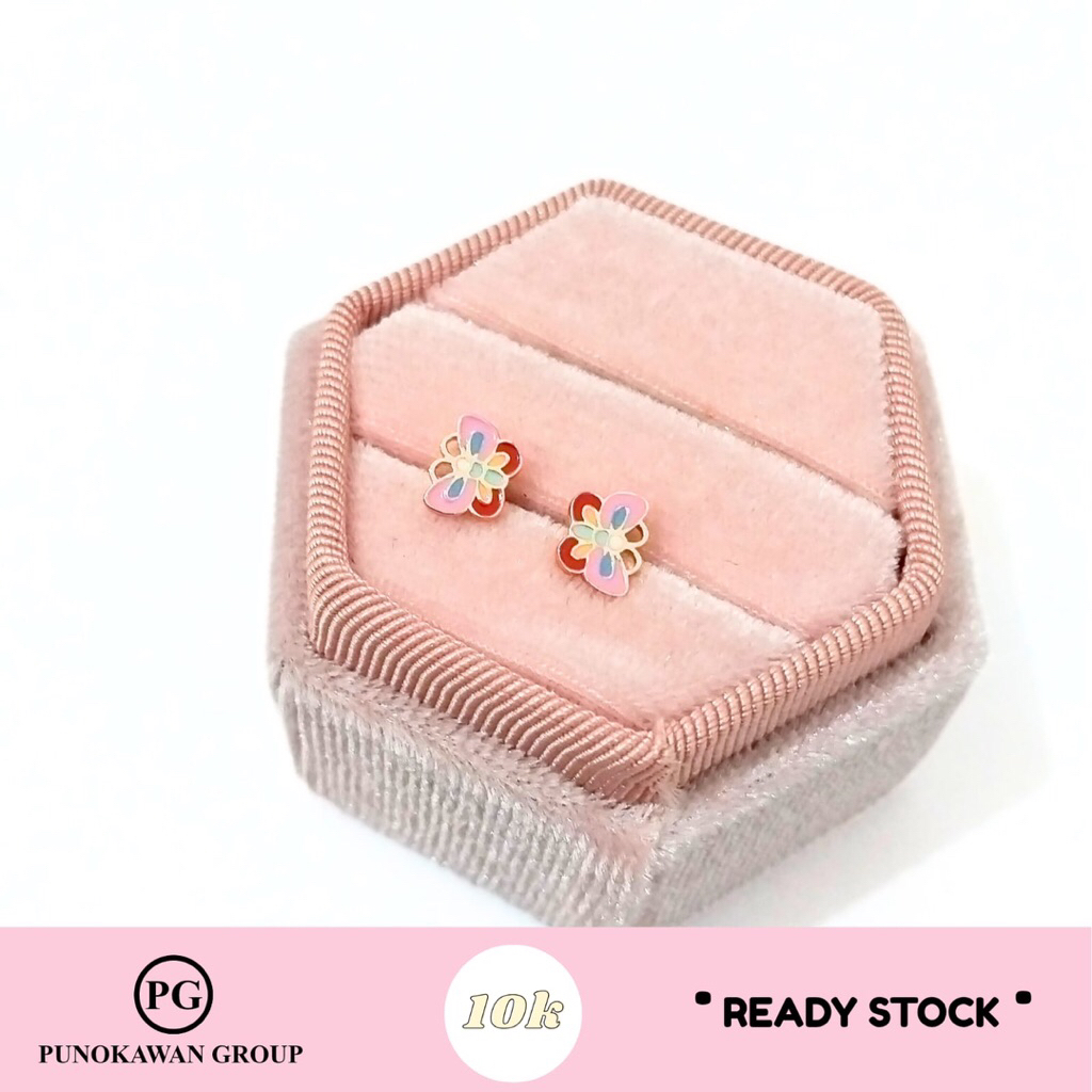 Anting Toge Emas Variasi Kupu