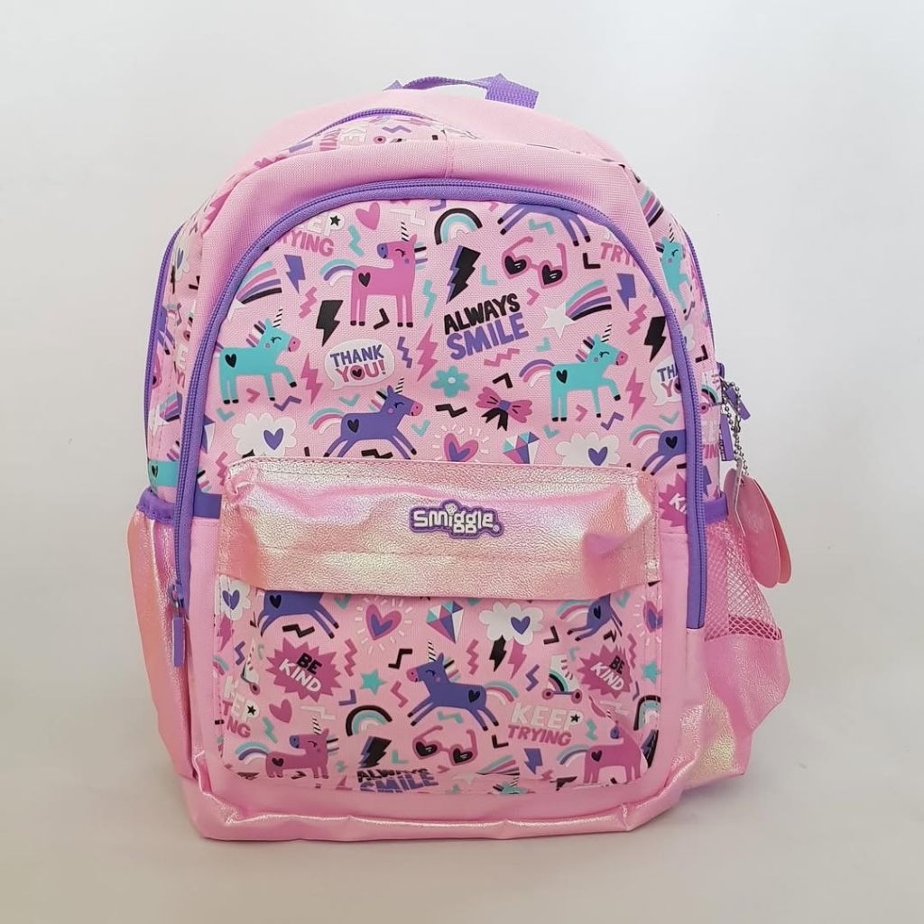 Smiggle Backpack Utk TK Unicorn Pink