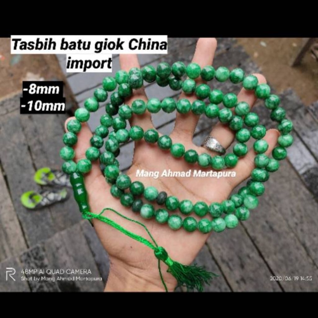 [COD] Tasbih Batu Giok China Import Asli Natural