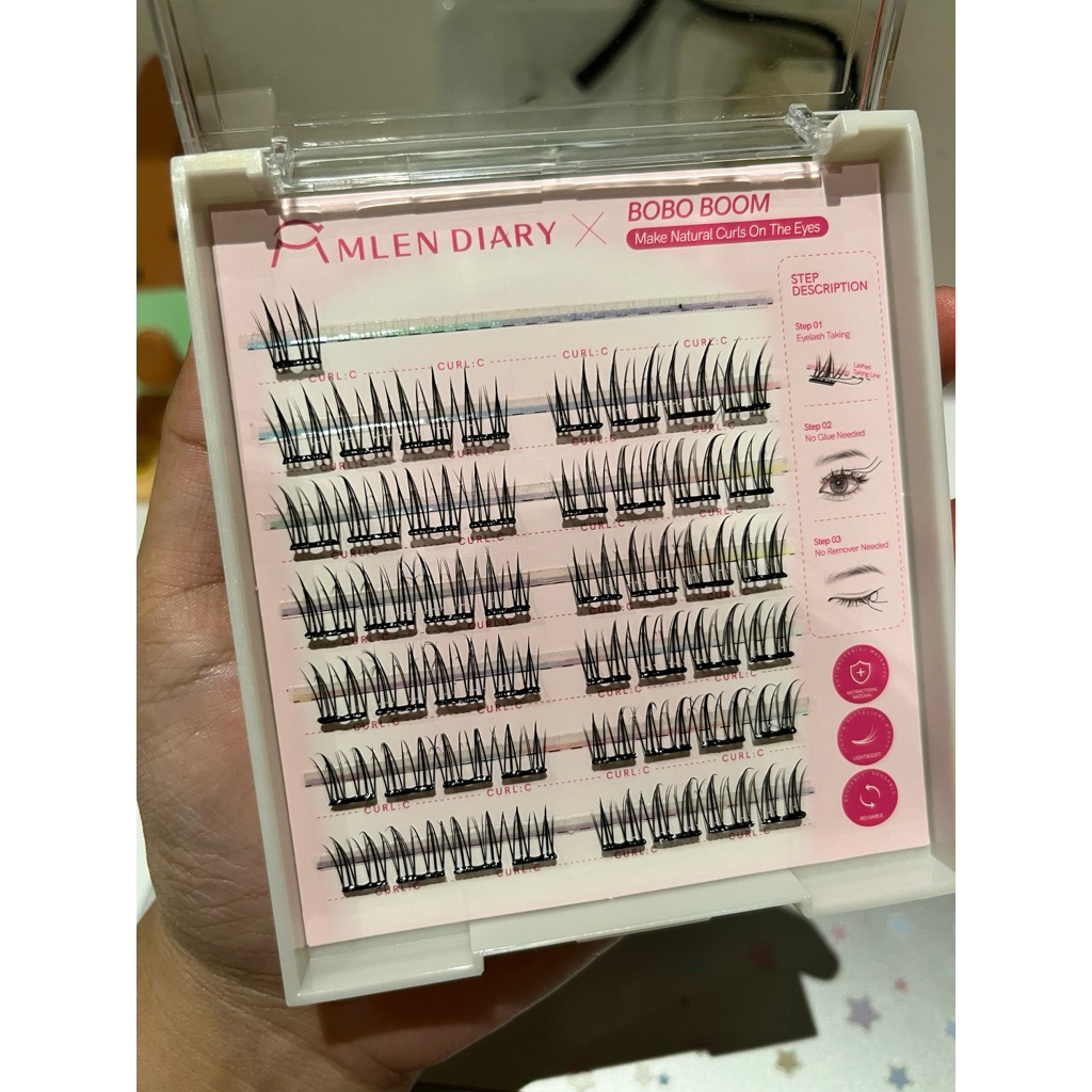 PRELOVED [NO NEGO] mlen diary bobo boom glueless falsies