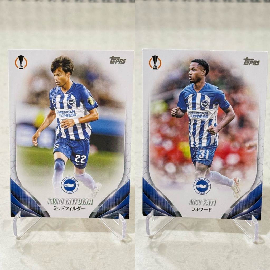 kartu bola topps mitoma & ansu fati brighton