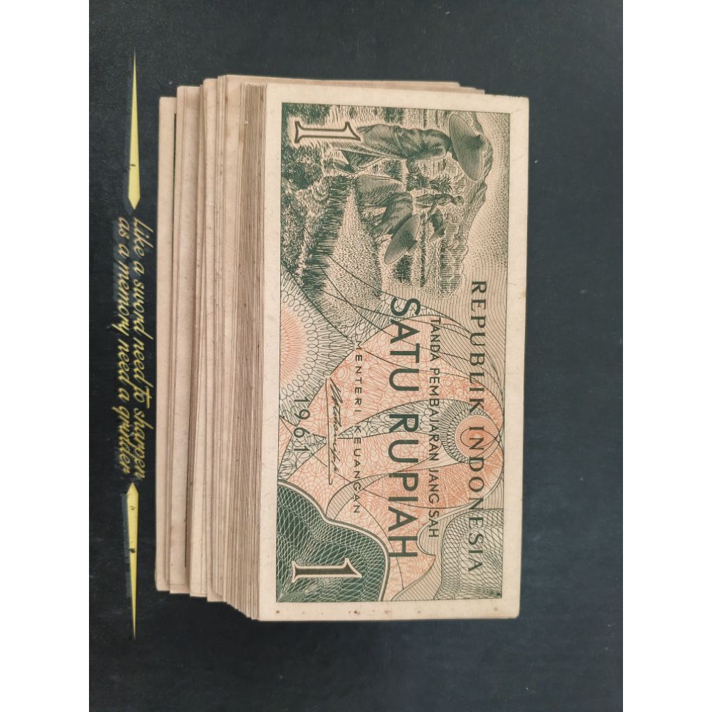 UANG KUNO 1 RUPIAH PEKERJA TAHUN 1961