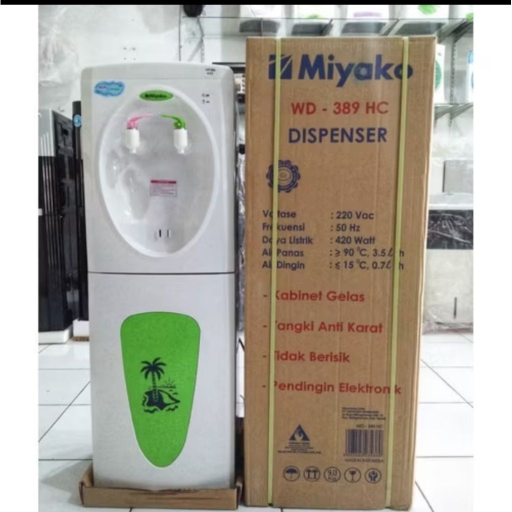 Dispenser Galon Bawah WD-389HC Miyako/Dispenser Galon Atas/Hot Dan Cold