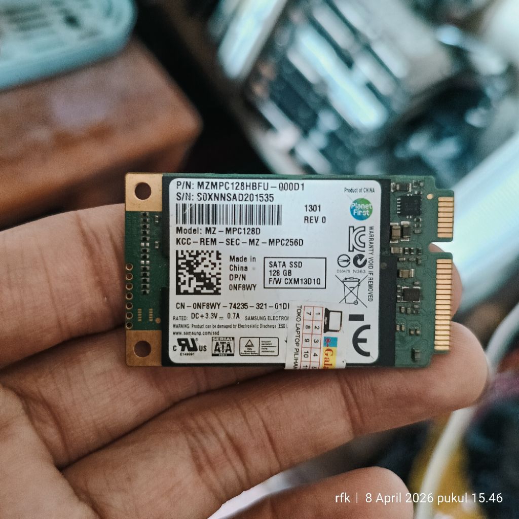 SSD mSata 128GB Samsung Original