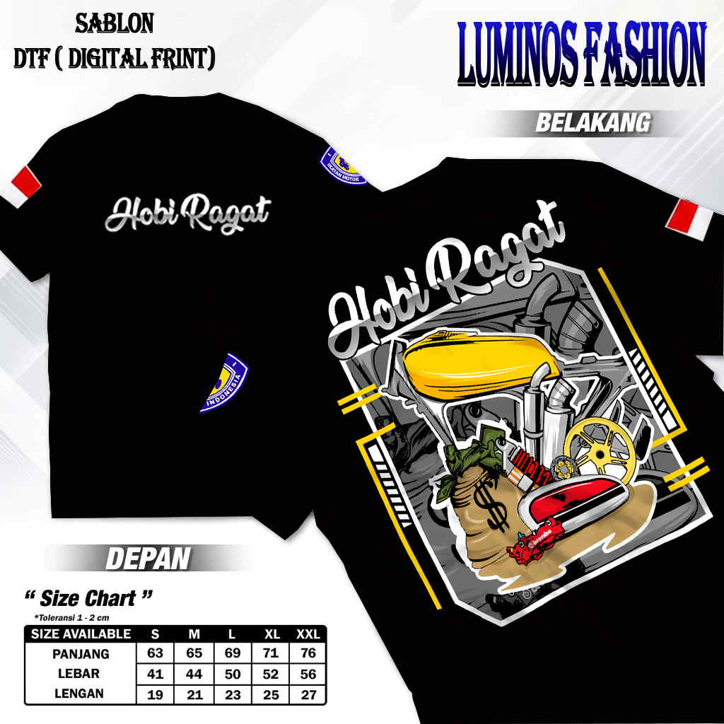 Luminosfashion12 kaos Hobi Ragat tiger herex kaos herex tigerline kaos honda tiger TIGER03