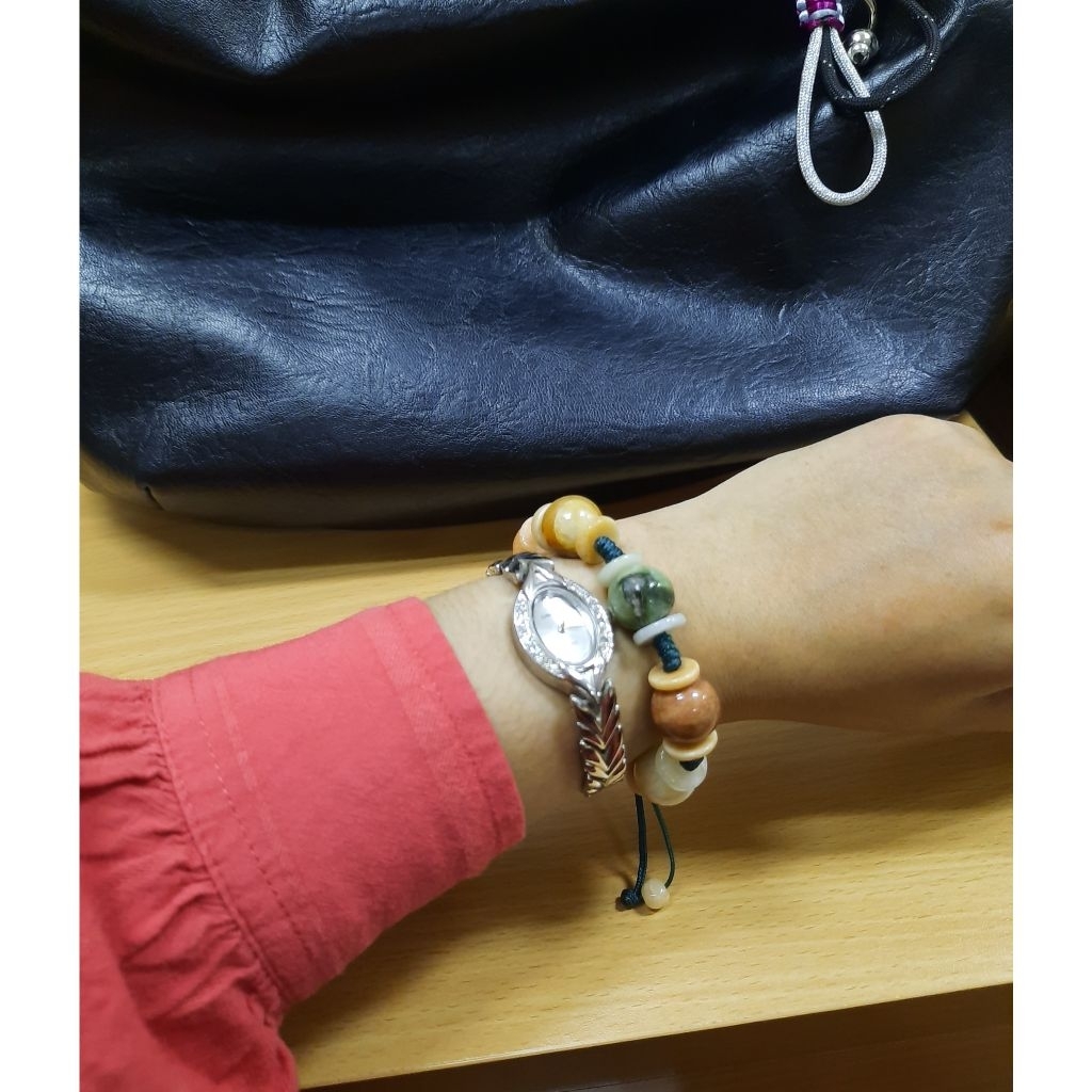 Preloved - Gelang tali batu giok birma