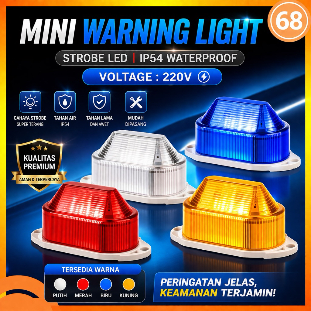 Lampu Blitz Strobe Light Flash Lamp Lampu Blits Kedap Kedip 220V