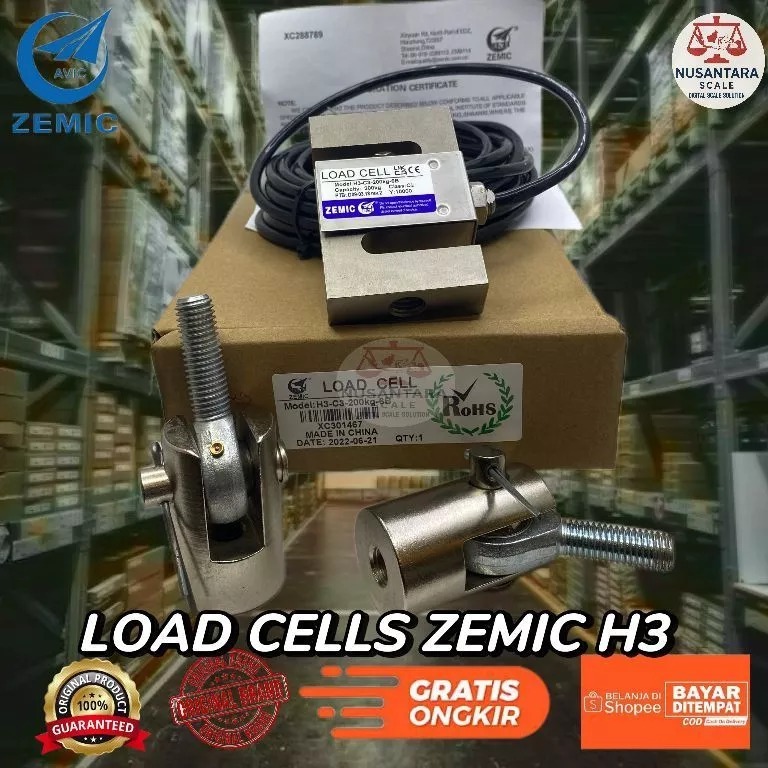 load cell ZEMIC H3 300kg / load cell S 300kg / load cell tension 300kg