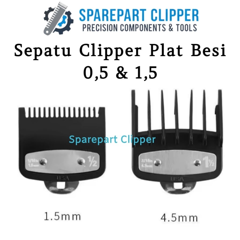 Sepatu Clipper 0,5 dan 1,5 Guard Mesin Cukur Plat Besi