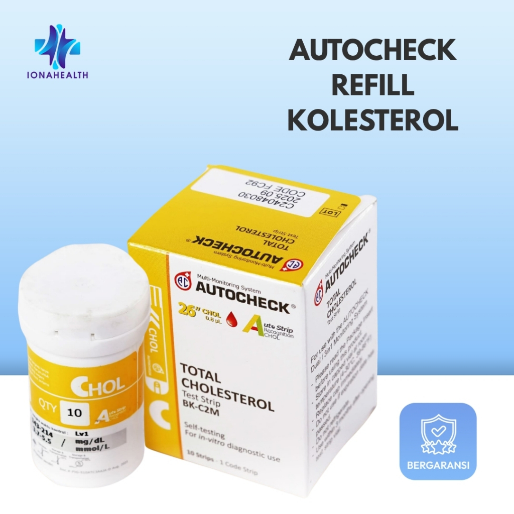 Refill Strip Autocheck Kolesterol / Strip Kolesterol Autocheck / Refill Stik Kolesterol / Stick Auto