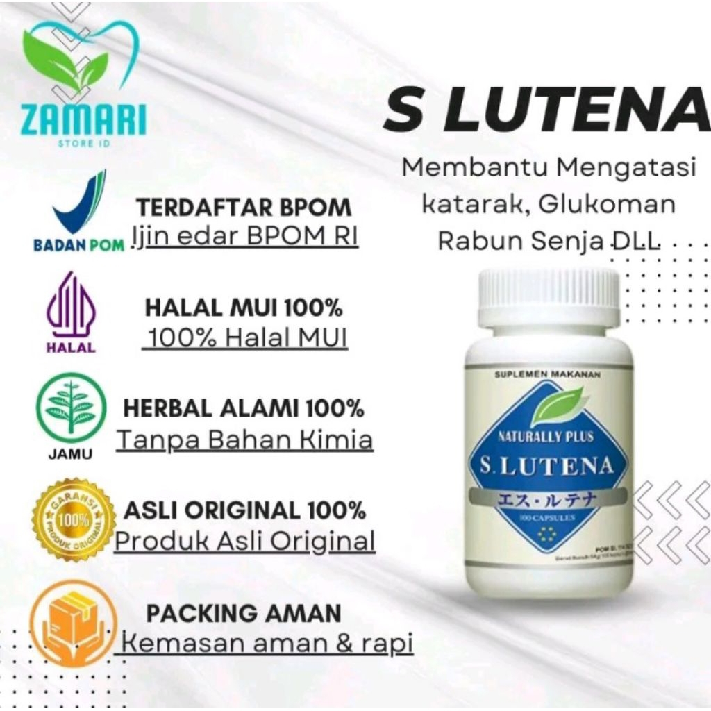 S Lutena Original Obat Mata Slutena Naturally Plus