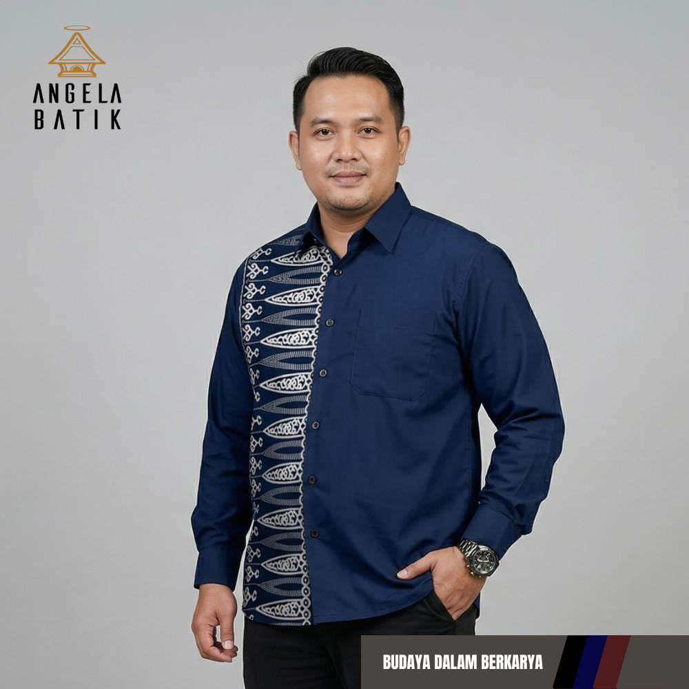 Angela Batik | Kemeja Batik Lengan Panjang Pria | Batik Etnik Pria Motif Toraja & NTT