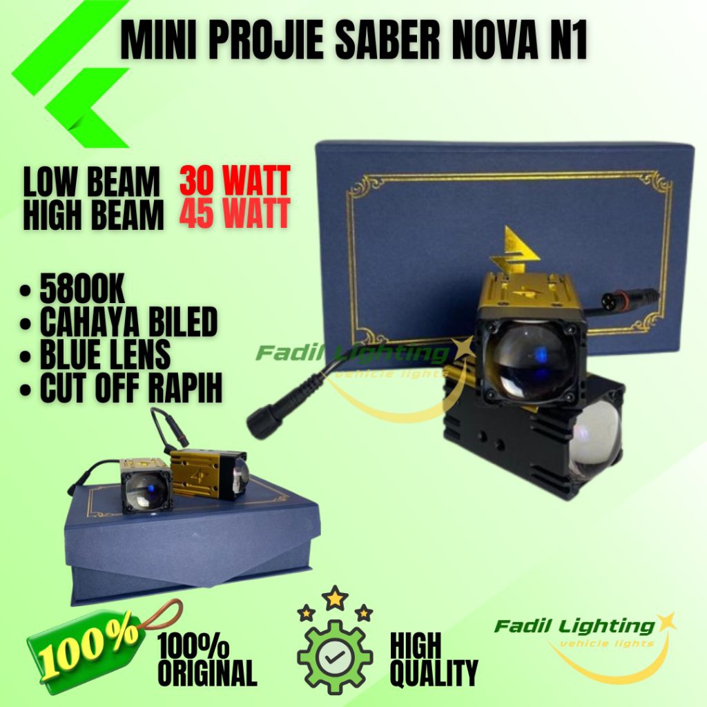 NEW MINI PROJIE SABER NOVA N1 led grill 2 mobil bi led grill biled mini projie