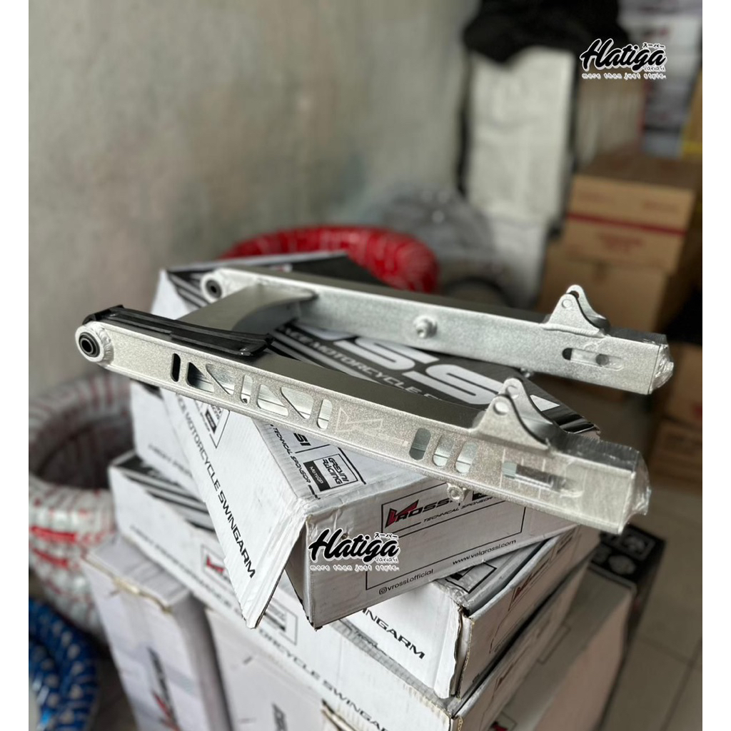 SWING ARM ALMINI VROSSI COAK MODEL K2R SILVER BLAST PANJANG 50cm JUPITER Z VEGA VEGA NEW