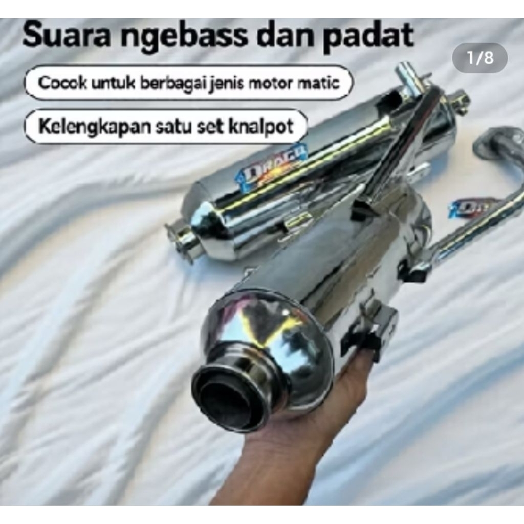 KNALPOT STANDAR RACING RCB FULL CRUM BASS ADEM BEAT NEW BEAT OLD BEAT FI BEAT DELUXE