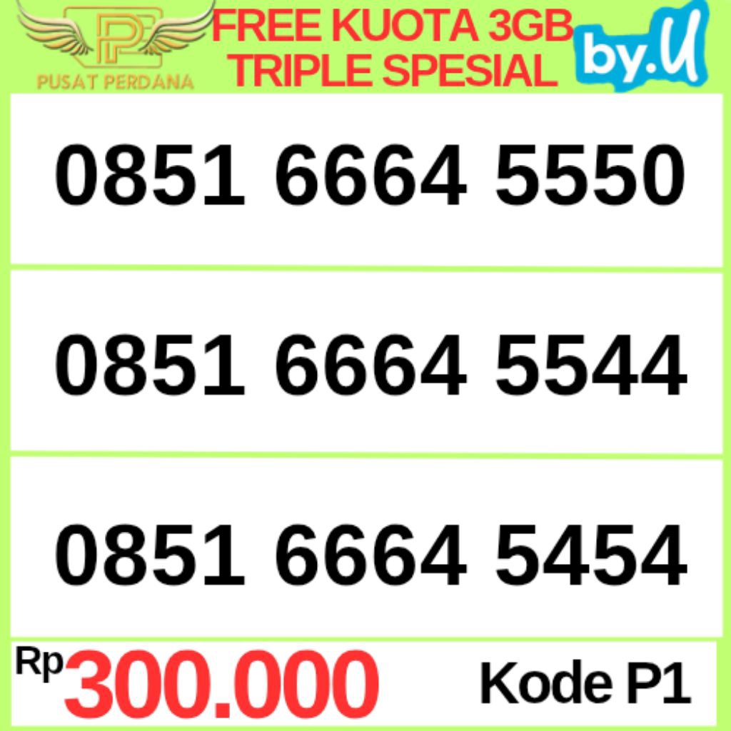 Spesial Nomor / Nomer Cantik Kartu Perdana By U Telkomsel
