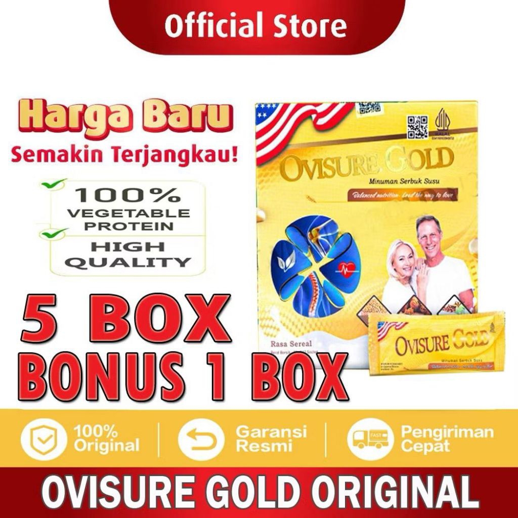 2 BOX OVISURE GOLD ORIGINAL MILK SUSU UNTUK PENGOBATAN TULANG DAN SENDI TERBAIK YANG SEHAT - OVISURE