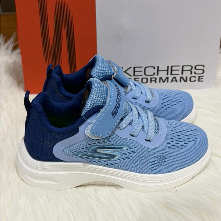 PSPGN.CO | skechers go run for kids in light blue sepatu anak laki laki sneakers lace up