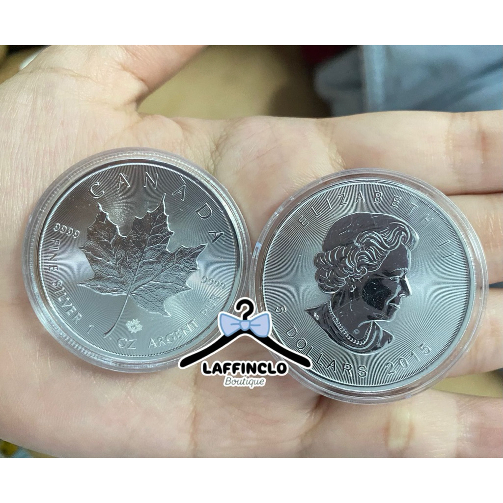 Perhiasan FINE SILVER 1oz CANADA MAPLE COIN 2015 • Perak IMPORT Bullion coin silver