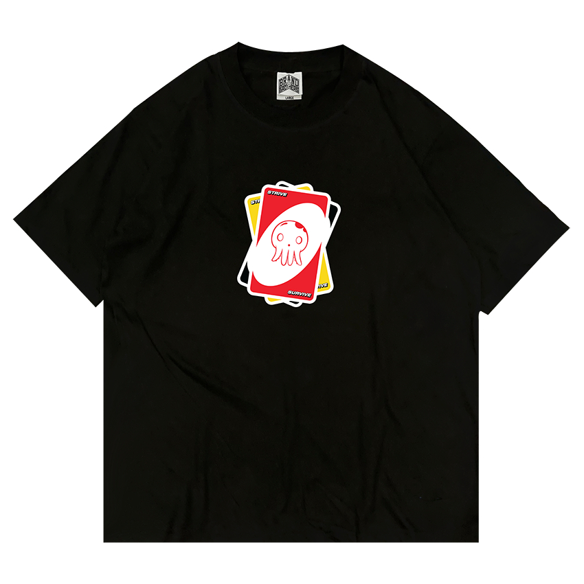 YEAH RIGHT Card T shirt Black - Kaos Hitam Cotton Combed 24s Unisex