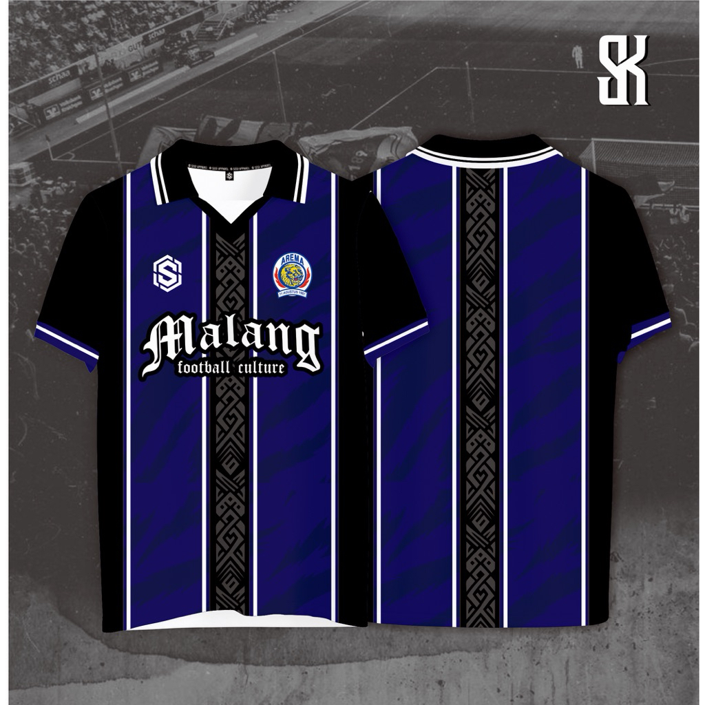 SK Apparel - Jersey Arema Malang / Jersey supporter Arema / Jersey Arema Logo tindik Sport Unisex Ov