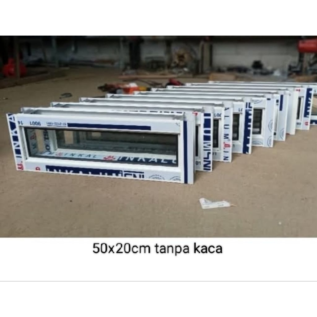 Ventilasi udara/loster kusen aluminium tanpa kaca