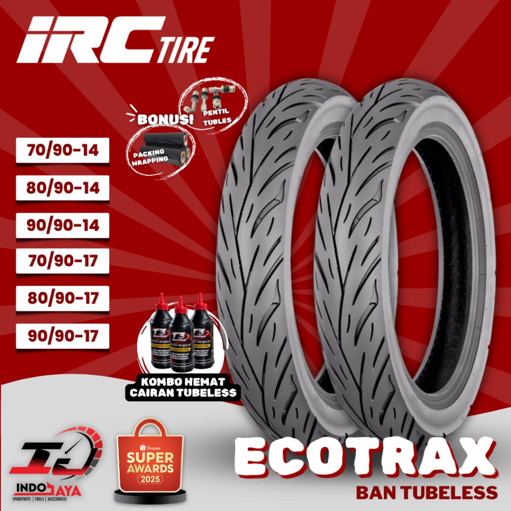 [READY COD] BAN LUAR TUBELESS IRC ECOTRAX NR96 (70/90-14 - 80/90-14 - 90/90-14 - 70/90-17 - 80/90-17