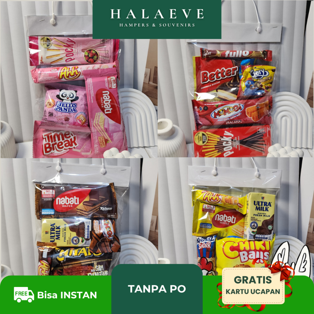 Paket Snack Ulang Tahun Anak 10000 | Hampers Ciki Susu | Goodie Bag Ultah - HALAEVE