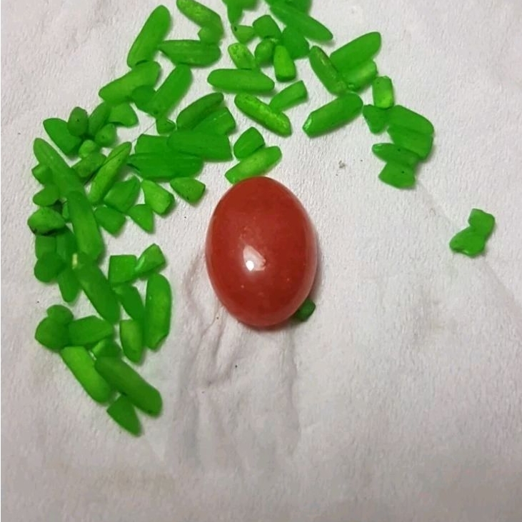 Batu cincin giok merah asli