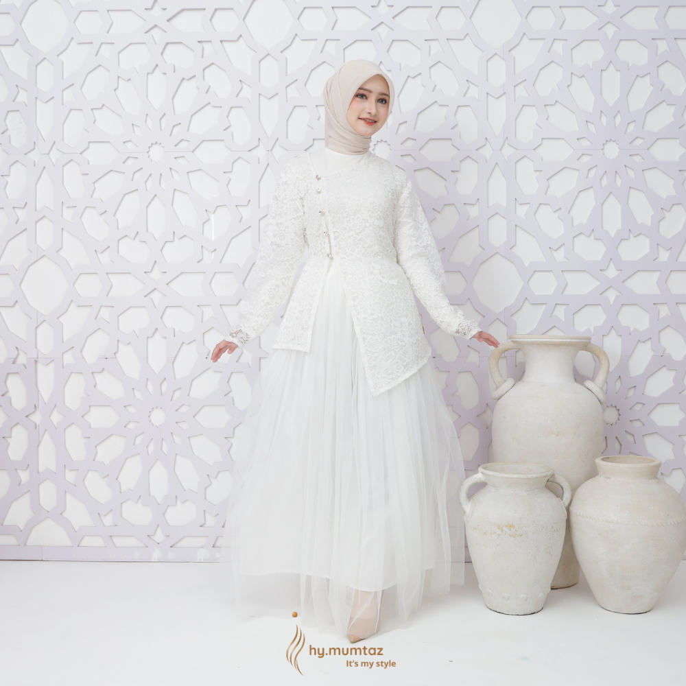 Hy Mumtaz Rok hanfu modern rok korean style tile rok tile panjang premium wanita kekinian tutu putih