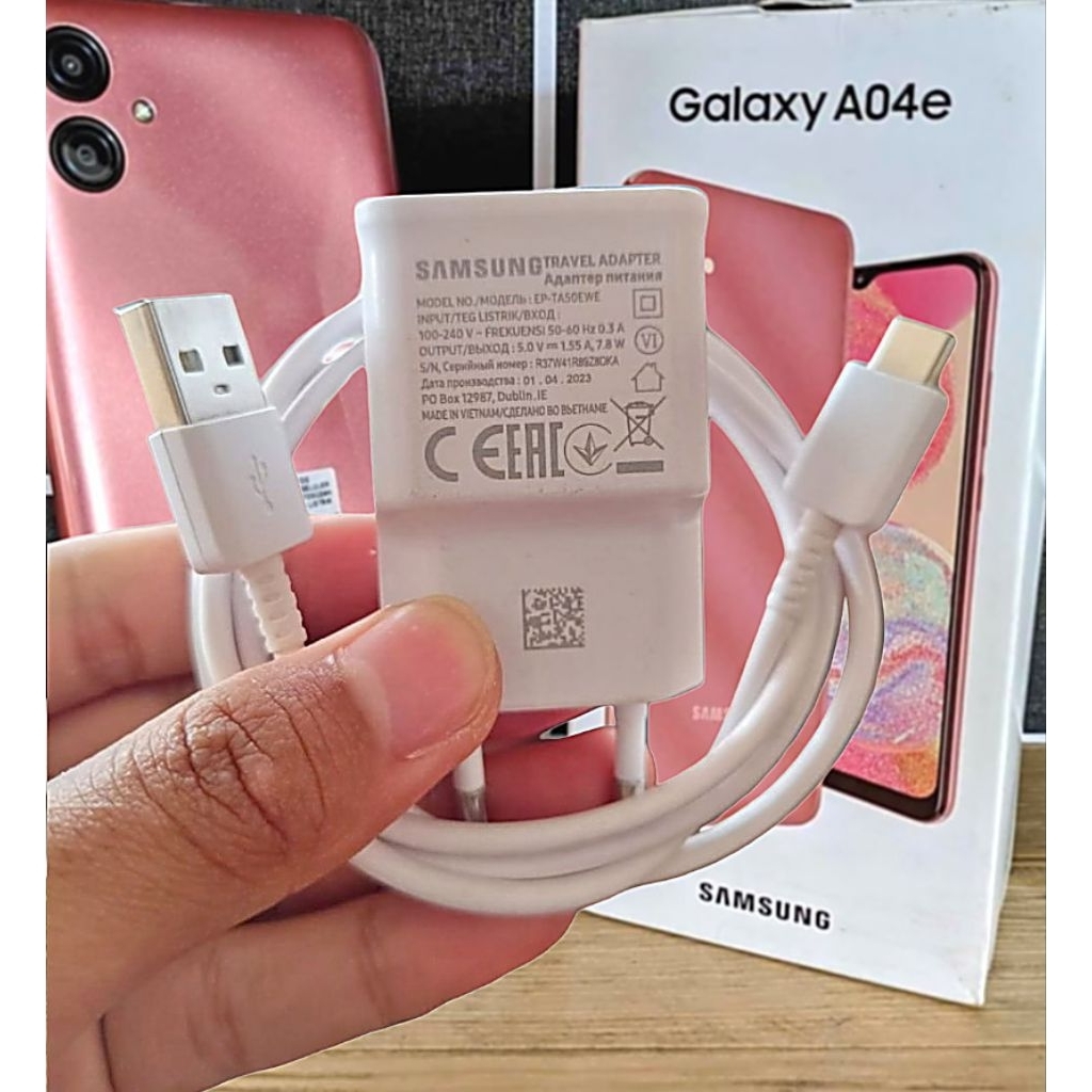Charger original Samsung a04 Type C asli bawaan hp