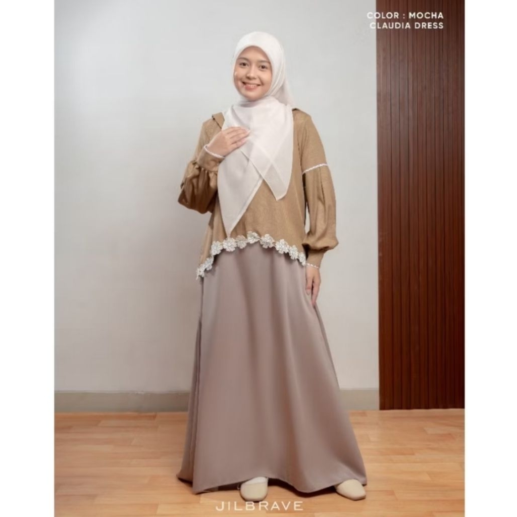 JILBRAVE Claudia Dress Gamis Mocha M
