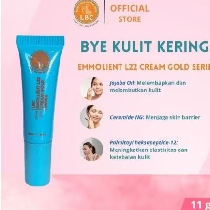 LBC CREAM EMOLLIANT L22 GOLD SERIES || KRIM PELEMBAB
