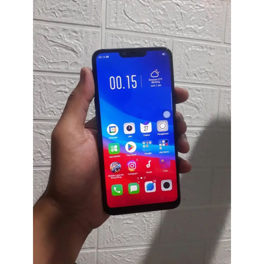 HP bekas Oppo a3s murah RAM 2/16 mulus normal siap pakai baterai awet