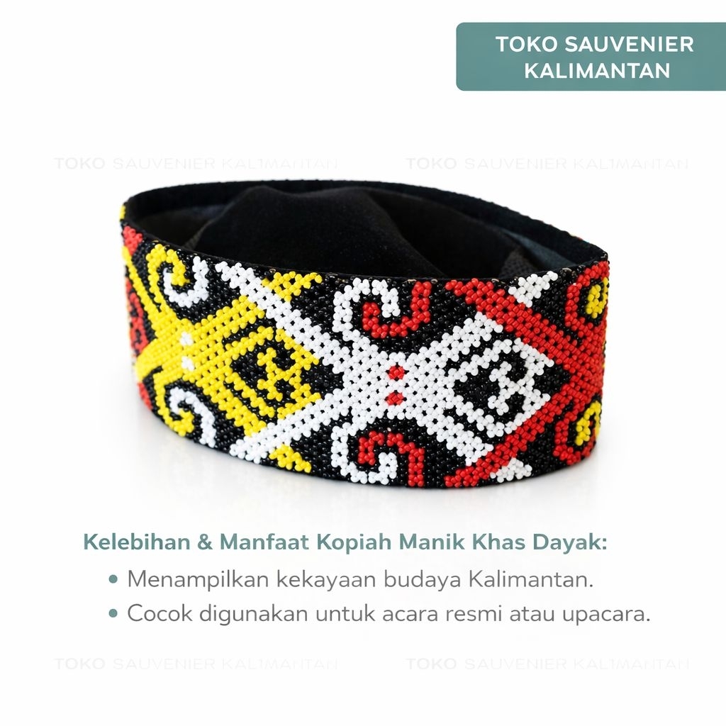 peci manik songkok manik khas dayak kalimantan peci unik khas  dayak kalimantan