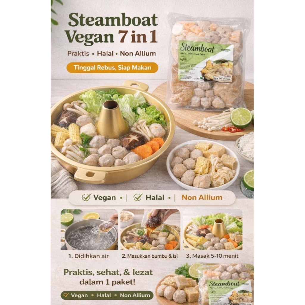 Sangwo vegetarian steamboat vegan 7 in 1