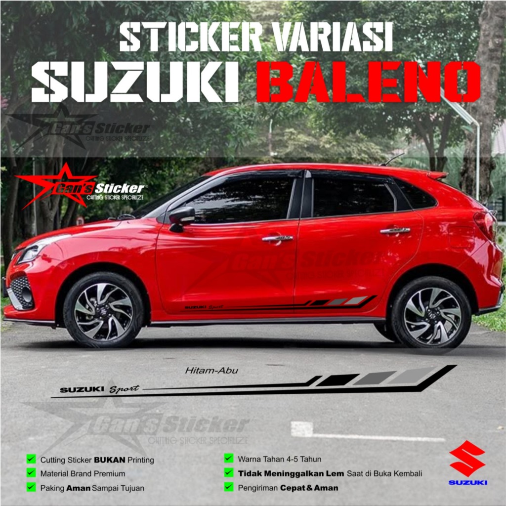 Cutting Sticker Suzuki Baleno Aksesoris Sticker Pintu Mobil All New Suzuki Baleno