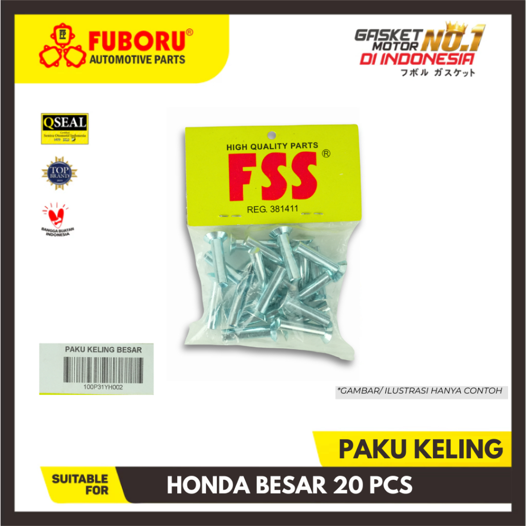 PAKU KELING / RIVET BESAR 20 PCS – PAKU KAMPAS PRESISI FSS FUBORU