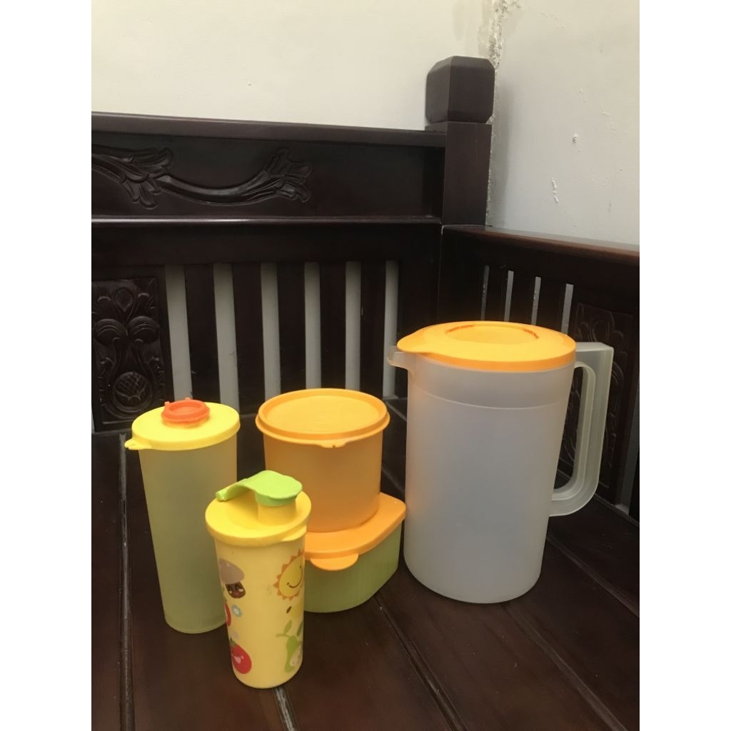 Tupperware Teko 1 Set Warna Kuning Second Toples Tupperware Kedap Udara