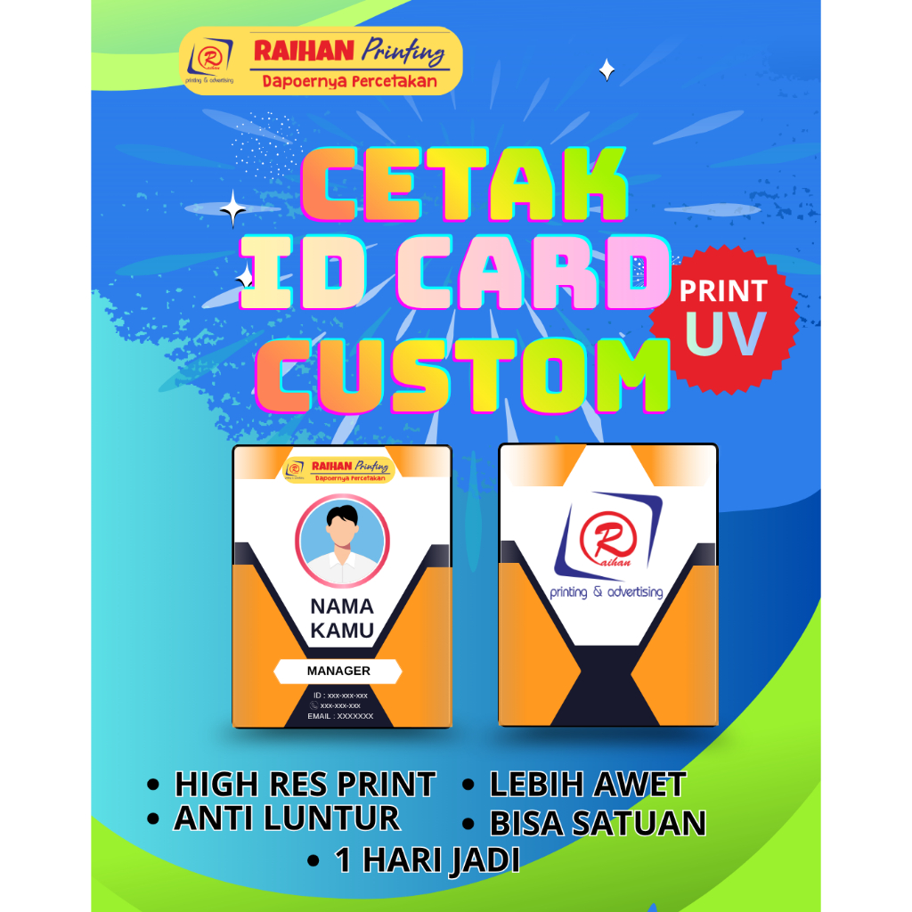 Print UV ID CARD CUSTOM PVC