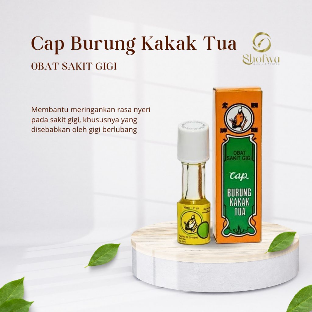 Obat Sakit Gigi Cap Burung Kakak Tua 2 ml - Membantu meringankan rasa nyeri pada sakit gigi | Apotek