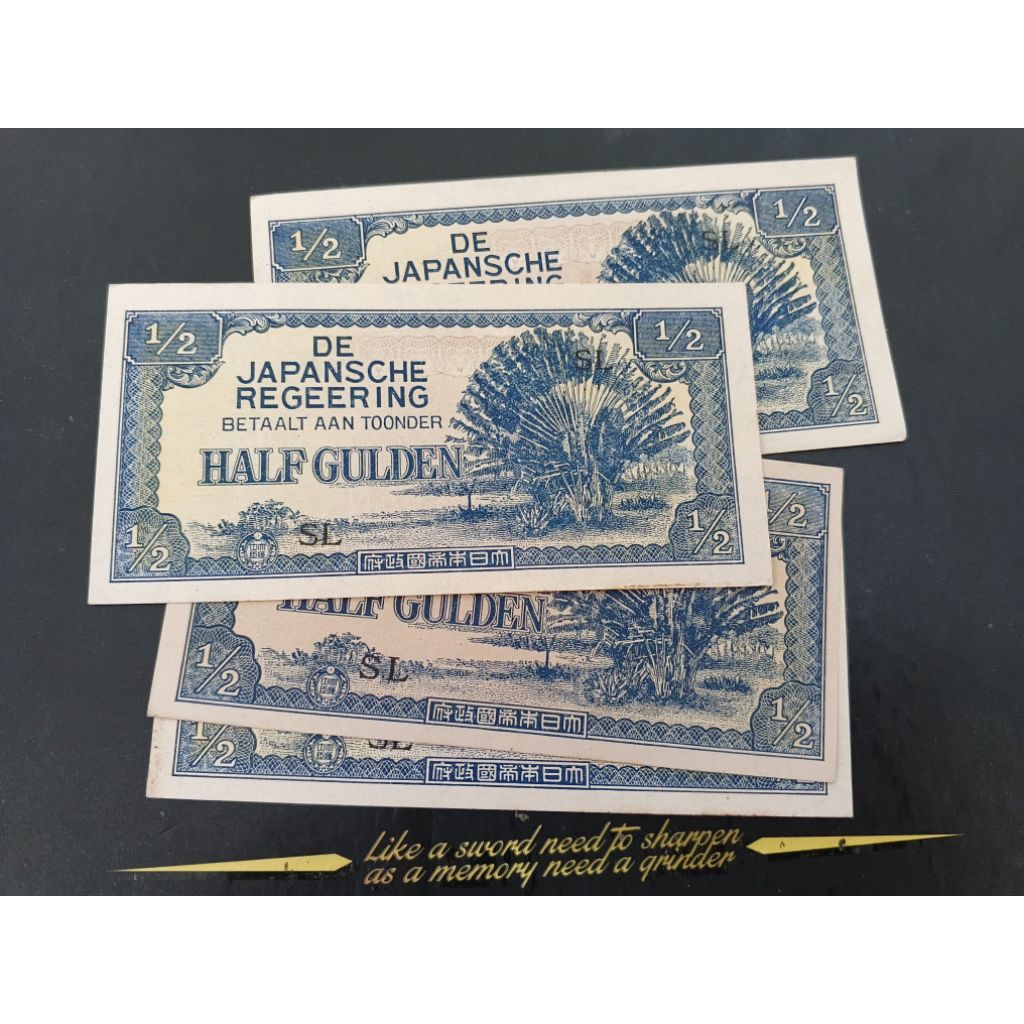UANG KUNO HALF GULDEN DJR JAMAN JEPANG